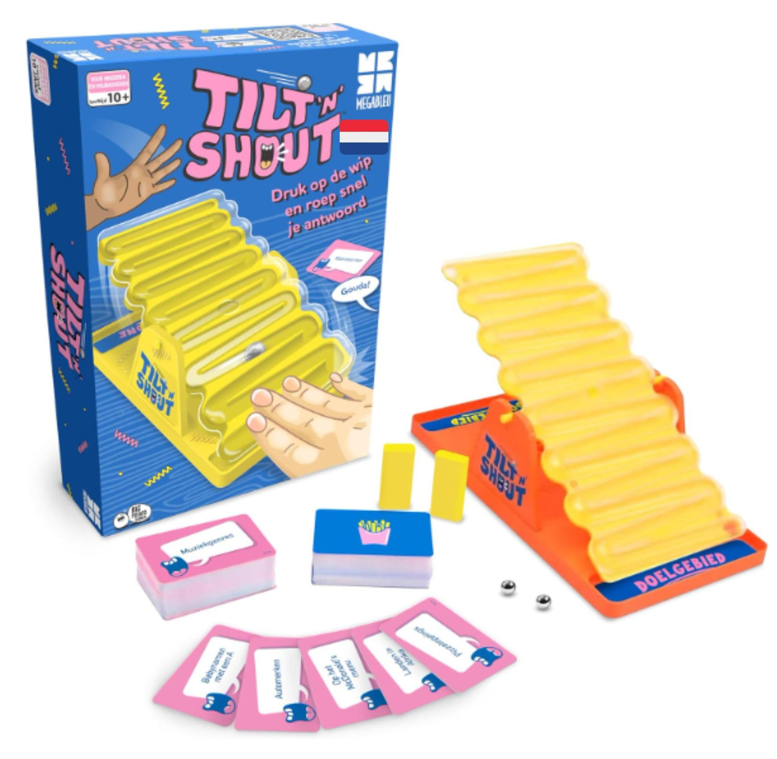 MEGABLEU N' Shout NL Bordspel Quiz voor Familie vanaf 10 jaar