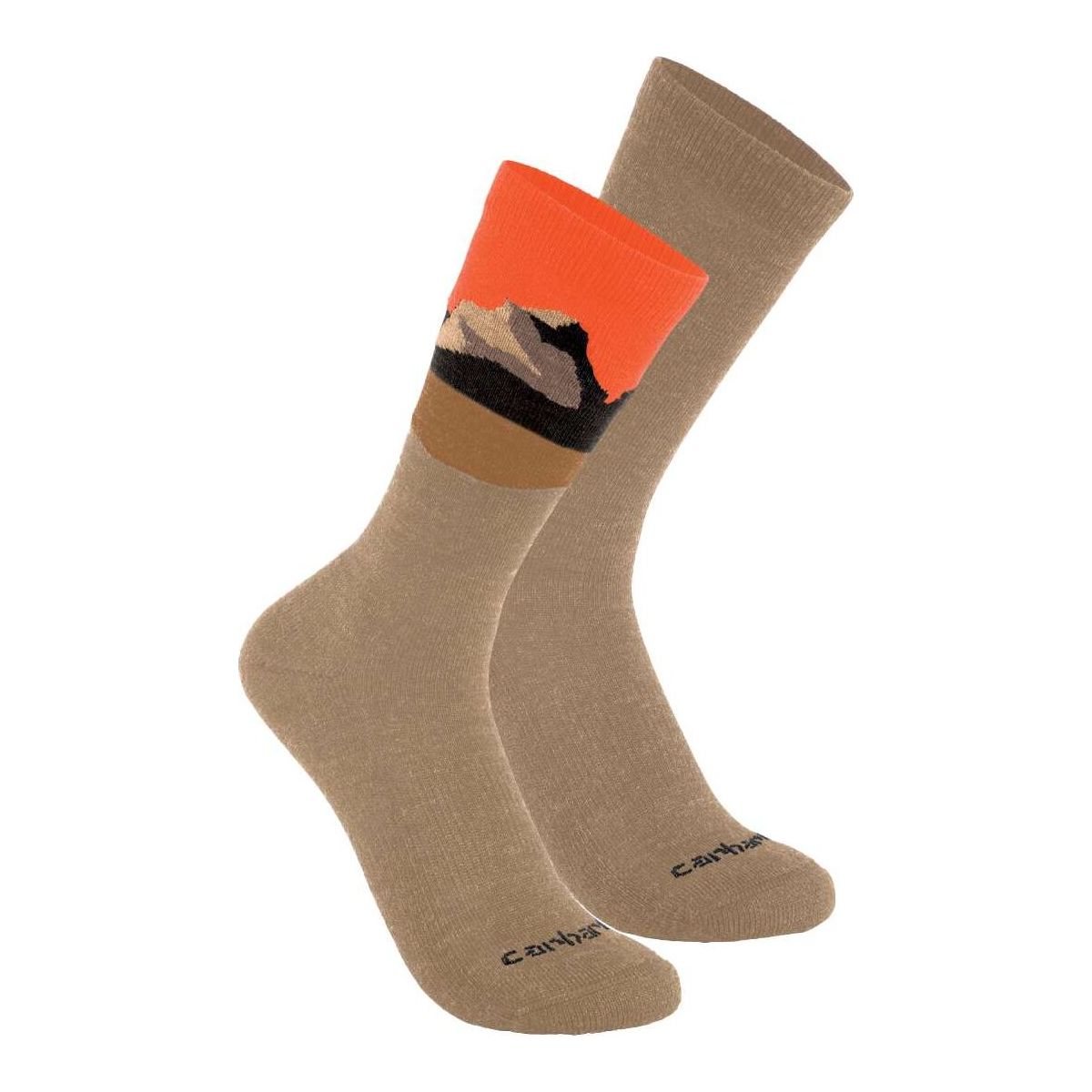 Carhartt Midweight Synthetic-wool Blend Mountain Crew Sock 2 Pack assorted3 (AS3) L 803397-DKHL
