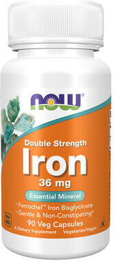 Now Double Streng Iron 36mg 90 cápsulas