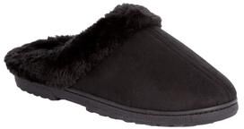 Wide Width Women's The Andy Fur Clog Slipper by Comfortview in Black (Size XXL W)