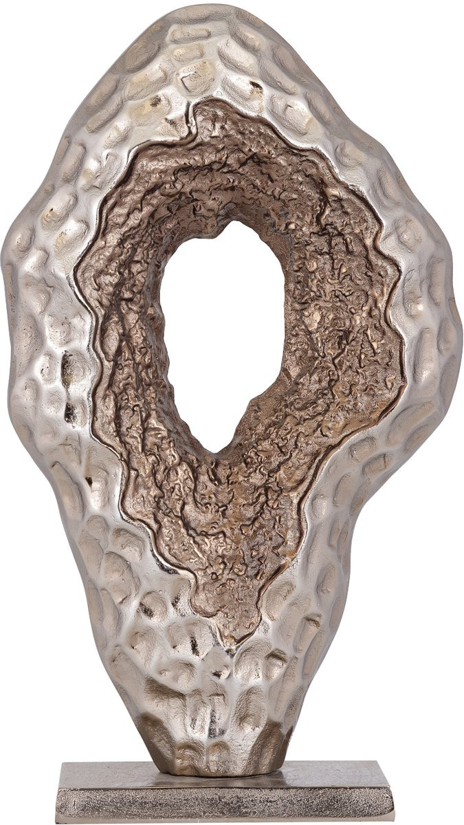 PTMD Coolan Antique Champagne Casted Aluminium Statue Oval S voor op tafel
