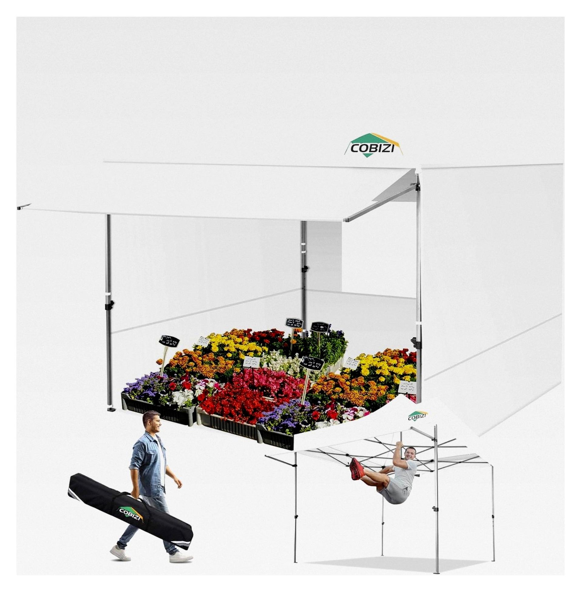 Pavillon 3x3 Wasserdicht Stabil Winterfest Faltpavillon mit Seitenwänden UV-Schutz, Weiß