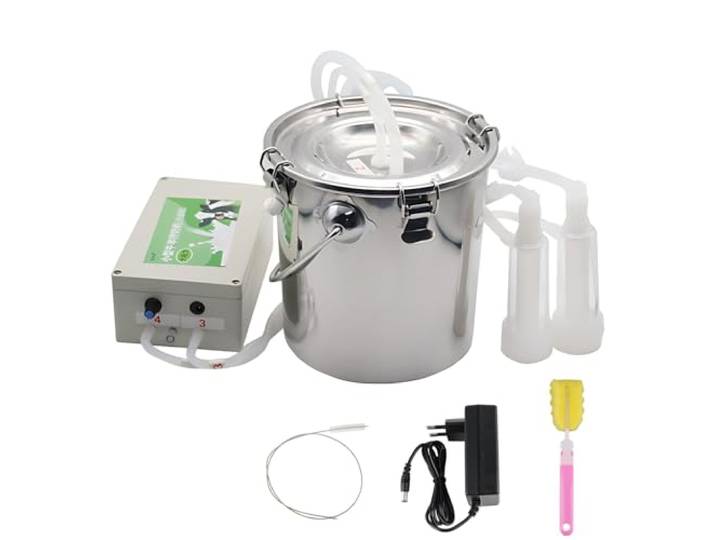SHAHRYAR Elektrische Melkmaschine Für Schafe (5 L/10 L/14 L) Mit Impulspumpe, (2- Oder 4-Tassen-Version), Inklusive Zubehör, Für Ziegen, Kühe Und Schafe 5LSheep2MilkLiners