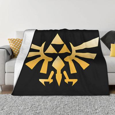 Shop Station Zelda Blanket Soft Fleece Throw Blanket For Bed, Sofa & Travel Cozy Anime Gaming Plush Throw black 60x50in