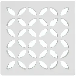 Schlüter Systems KERDI-DRAIN-STYLE Austauschbarer Entwässerungsrost Design 5 Floral Edelstahl MBW - Brillantweiß matt