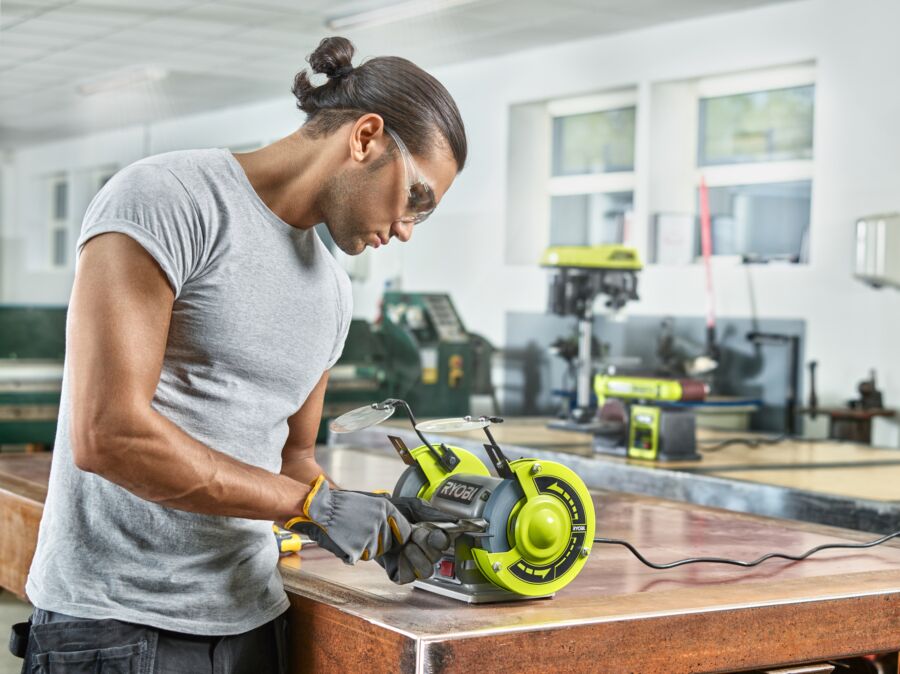 Ryobi RBG6G SMERIGLIATRICE DA BANCO 250W