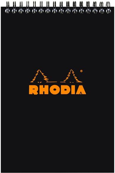 Rhodia NotePad wire black A5 ruled 5st