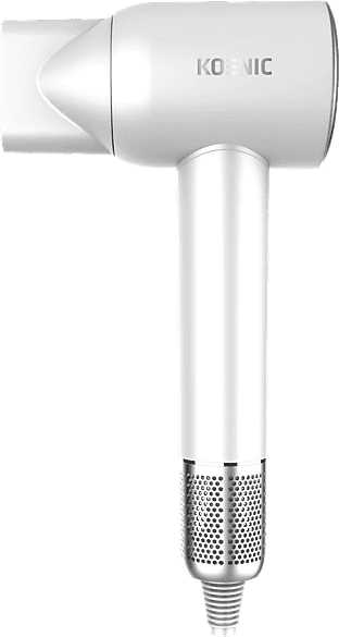 Secador - KOENIC 103262, 1600W, Tecnología avanzada, 3 Niveles de Temperatura, ventilador, Secado rápido, Iónico, Gris