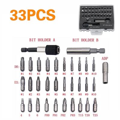 22/33-teiliges Abzieher-Bohrer-Bit-Set abisolierte gebrochene Schraubenbolzen-Entferner-Bolzenschlupfzähne beschädigte Abriss-abisolierte gebrochene Werkzeuge