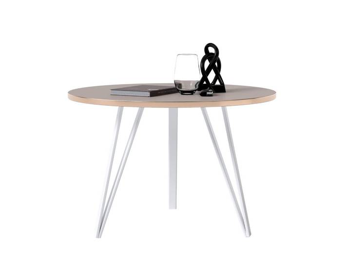 Idohome Couchtisch RIO mit goldener Kante, Kaschmir, Metall, Uni, Quadratisch,Quadratisch, 67x45x67 cm, Wohnzimmer, Wohnzimmertische, Couchtische