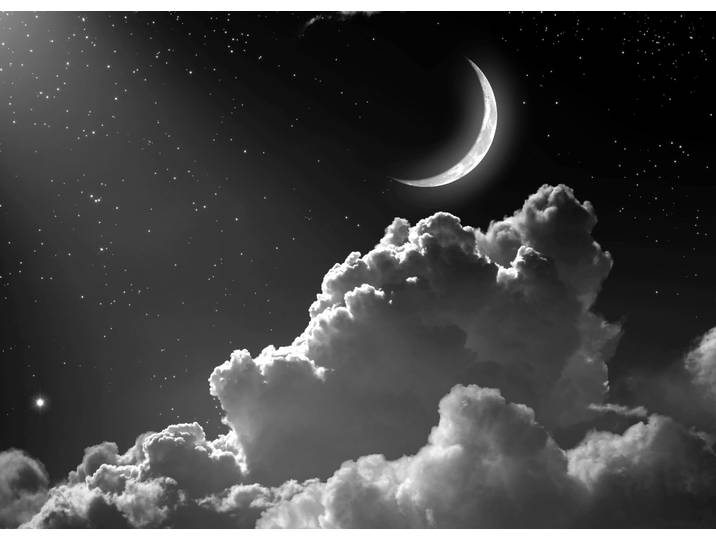 Papermoon Nachthimmel Schwarz & Weiß
