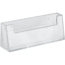 Prospekthalter, Polystyrol, Taymar 1 x Querformat | 1/3 A4, PS, transparent