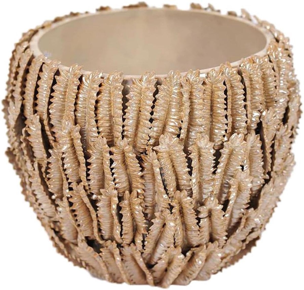 Bloempot Koraalrif Decoratieve Plantenpot Bruin Beige - Diameter: 21 cm