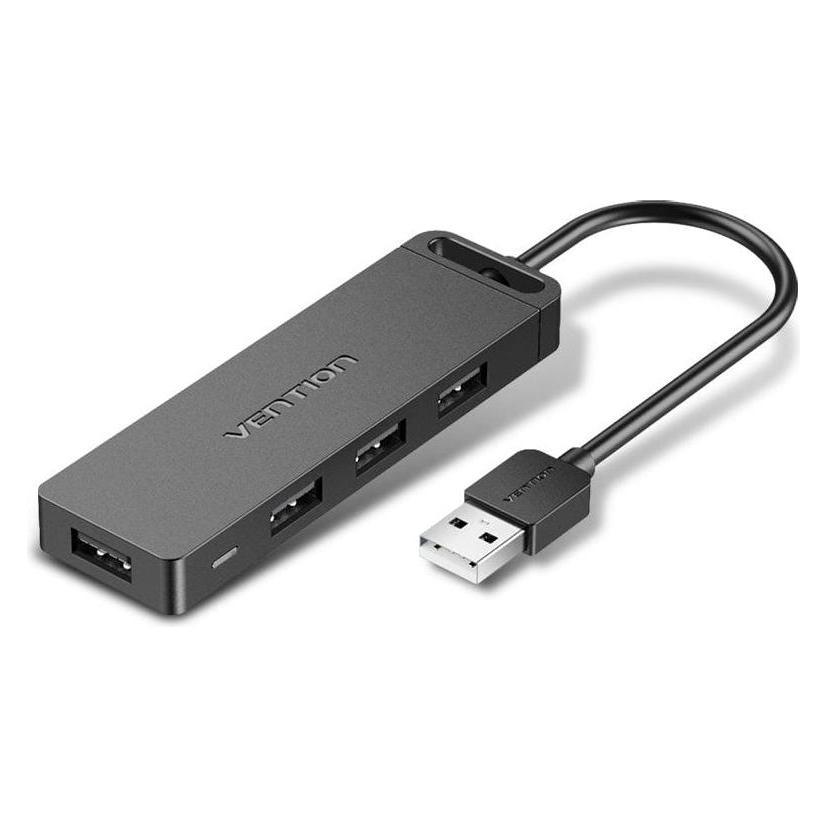 Vention Hub USB 3.0 z 3 portami, kartą dźwiękową i zasilaczem CHIBB 0,15m czarny (USB-A, 3 Ports) (CHIBB)