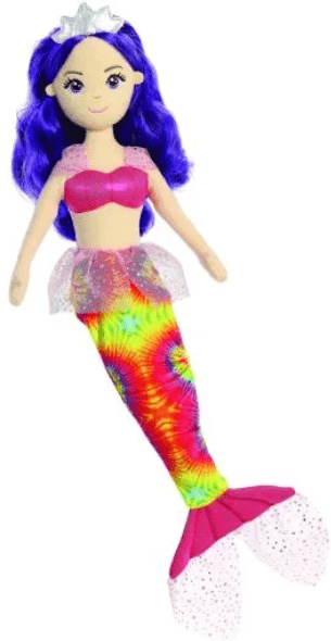 Aurora: Sea Sparkles Tie Dye Sparkles Harmony 18" Doll for Kids, 18 inches, Aurora Brand