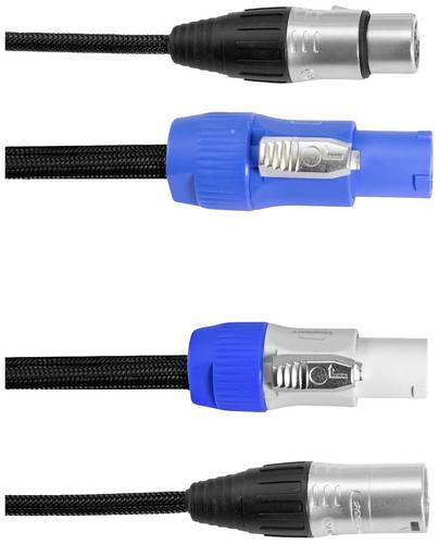 Eurolite Power-Hybrid DMX Verbindungskabel [1x XLR-Buchse 5 polig - 1x XLR-Buchse 5 polig] 1.5m