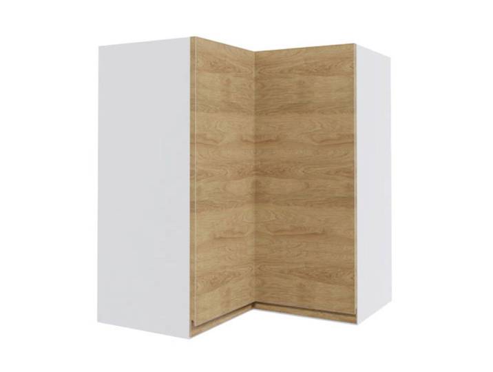 Feldmann-Wohnen Eckhängeschrank Arezzo (1-St) 60x60x72cm grifflos grau - Hickory Natur (AZ-W12/60)