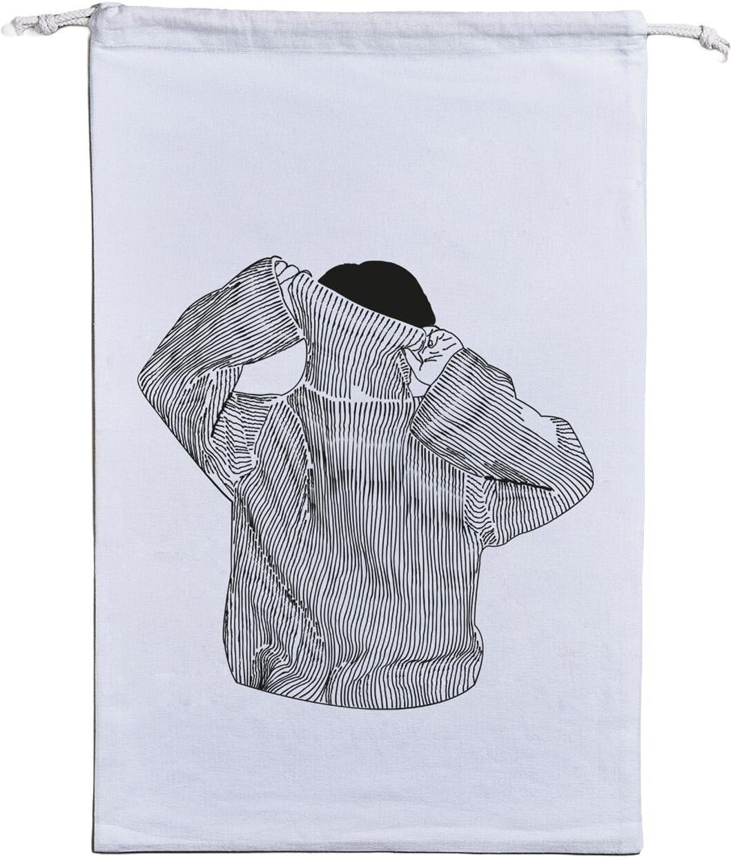 Wäschesack "Chic Mic clean sweater 40 x 60 cm, 20 L", weiss (bunt), 20 l, Wäschesammler, Wäschesack bunt 20 l