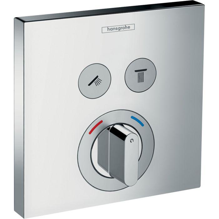hansgrohe ShowerSelect Mischer 15768000 Unterputz Armatur, für 2 Verbraucher, chrom