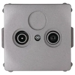 Kopp 924743083 Antennensteckdose 2-fach TV/RF VENEDIG platin