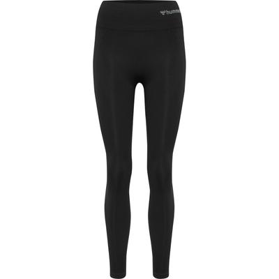 Trainingstights HUMMEL "HMLTIF SEAMLESS HIGH WAIST TIGHTS", Damen, Gr. M (38), N-Gr, schwarz, Obermaterial: 85% Polyamid, 15% Elasthan, eng, Hosen, nahtloses Design, aus Polyamid und Elasthan, enge Passform