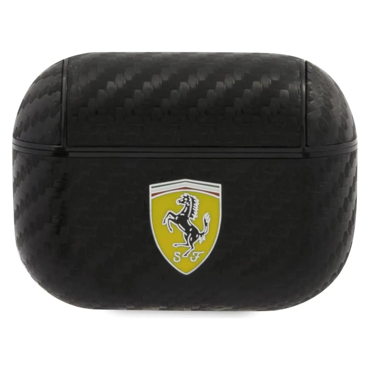 Ferrari Electronic Ferrari Cover On Track PU Carbon Black, für Apple AirPods Pro, FESAPCABK (Kopfhörer Hülle) (FESAPCABK)