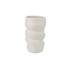 Vase   ¦ weiß ¦ Steinzeug ¦ Maße (cm): B: 14,5 H: 25