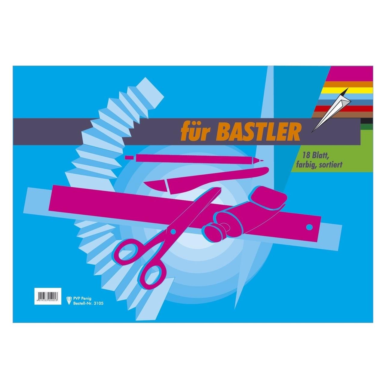 Penig Bastelmappe Buntpapier sort. (A3, 18 Blätter) (3105)