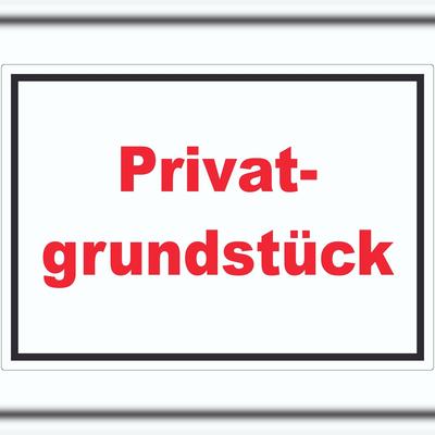 HB-Druck Privatgrundstück Schild rot-weiß-schwarz A2 (420x594mm)