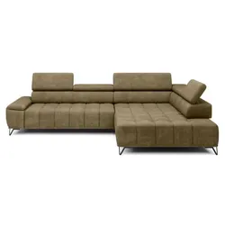 Ecksofa Palladio Stoff Grün Olive
