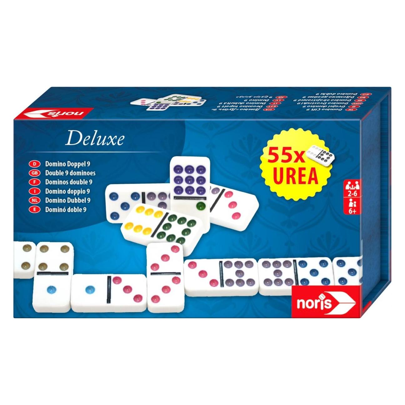 Noris Deluxe Doppel 9 Domino (Deutsch, Englisch, Französisch, Italienisch, 2 - 6 Spieler) (606108003)