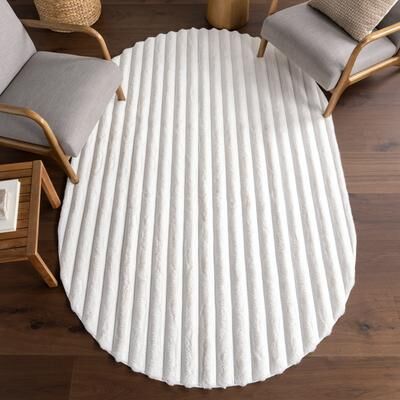 Nuloom Kai SuperiorWash Stripe Faux Rabbit Machine Washable Area Rug