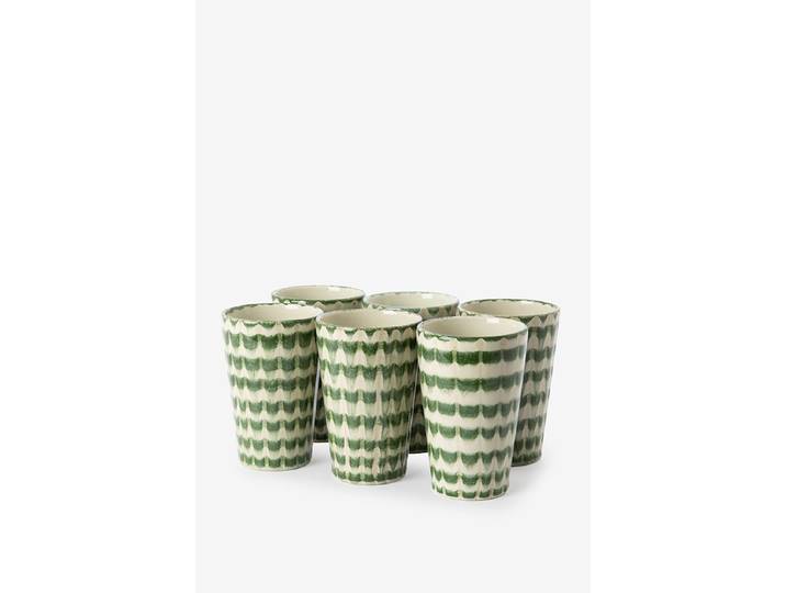 Groene latte mokken met print