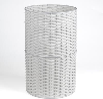 happimess Cecil Modern 4.13-Gallon Faux Wicker Cylinder Waste Basket