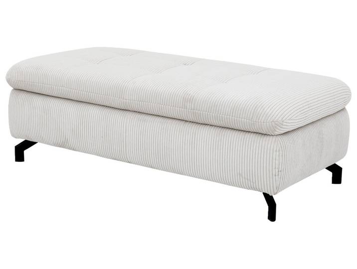 Beldomo Style XXL-Hocker rechteckig SENSE, ecru, Stoff