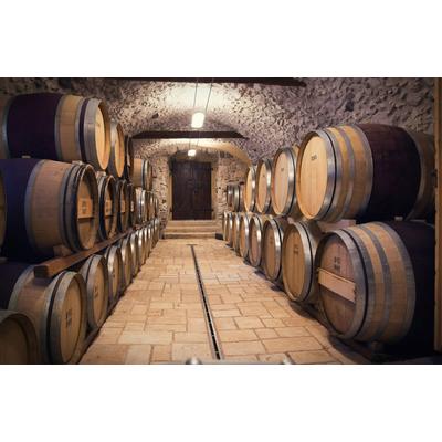 Fototapete PAPERMOON "Alter Wein Gewölbekeller mit Fässern", bunt, B:2,5m L:1,86m, Vlies, Tapeten