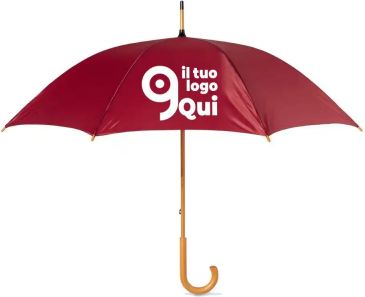 CALA Ombrello 23" Legno, 8 pannelli, Poliestere Personalizzate o neutre