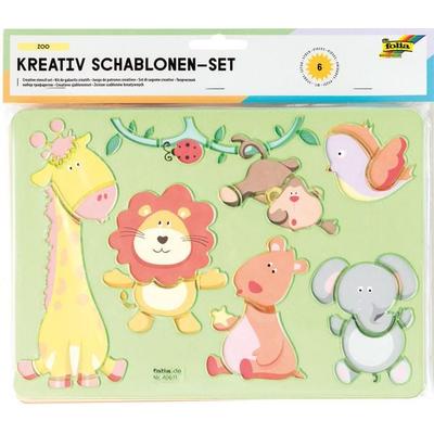 FOLIA® Schablonen-Set Kreativ, Zoo