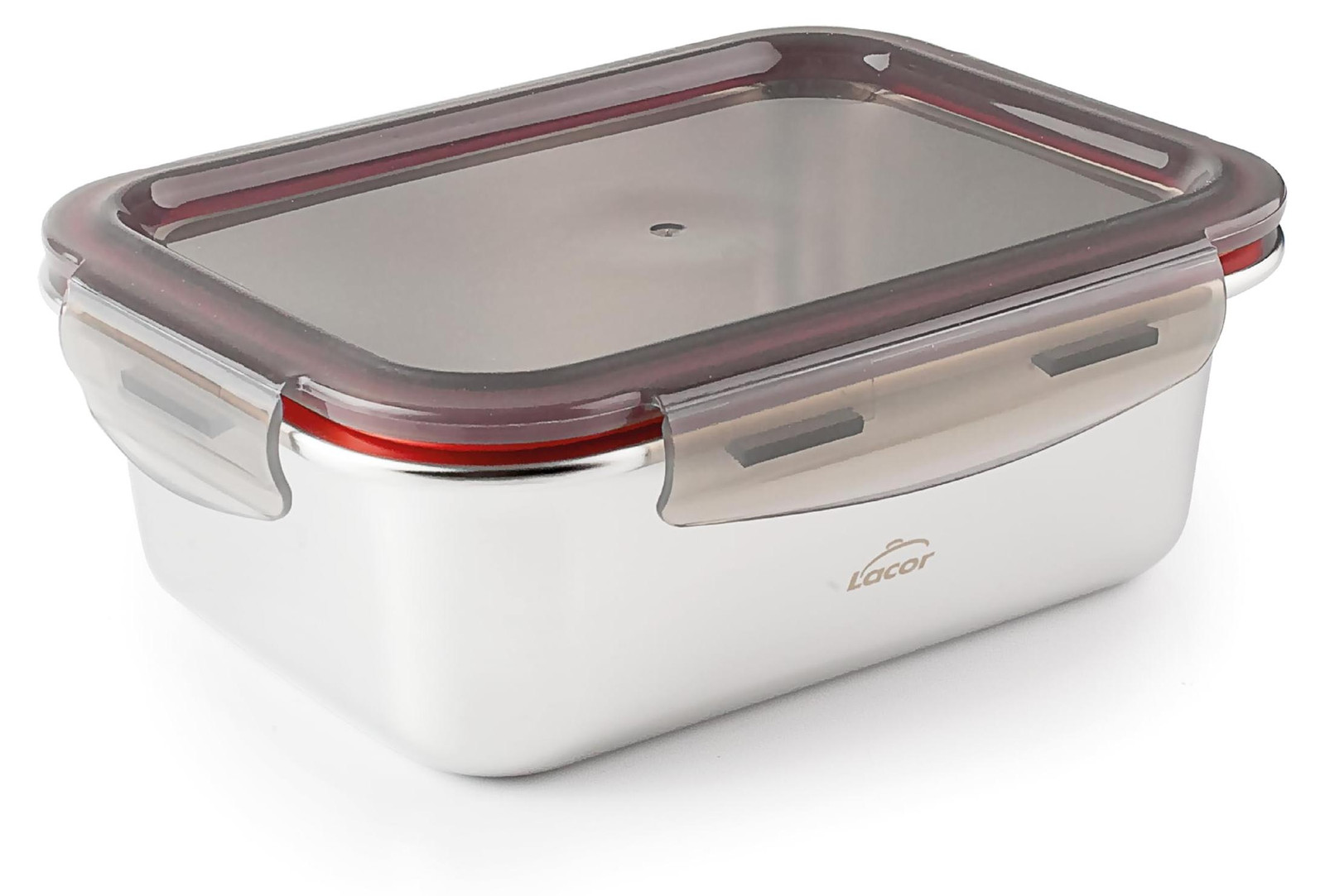 Lacor Ecoinox rechthoekige voedselcontainer van roestvrij staal 18/10, 1800 ml
