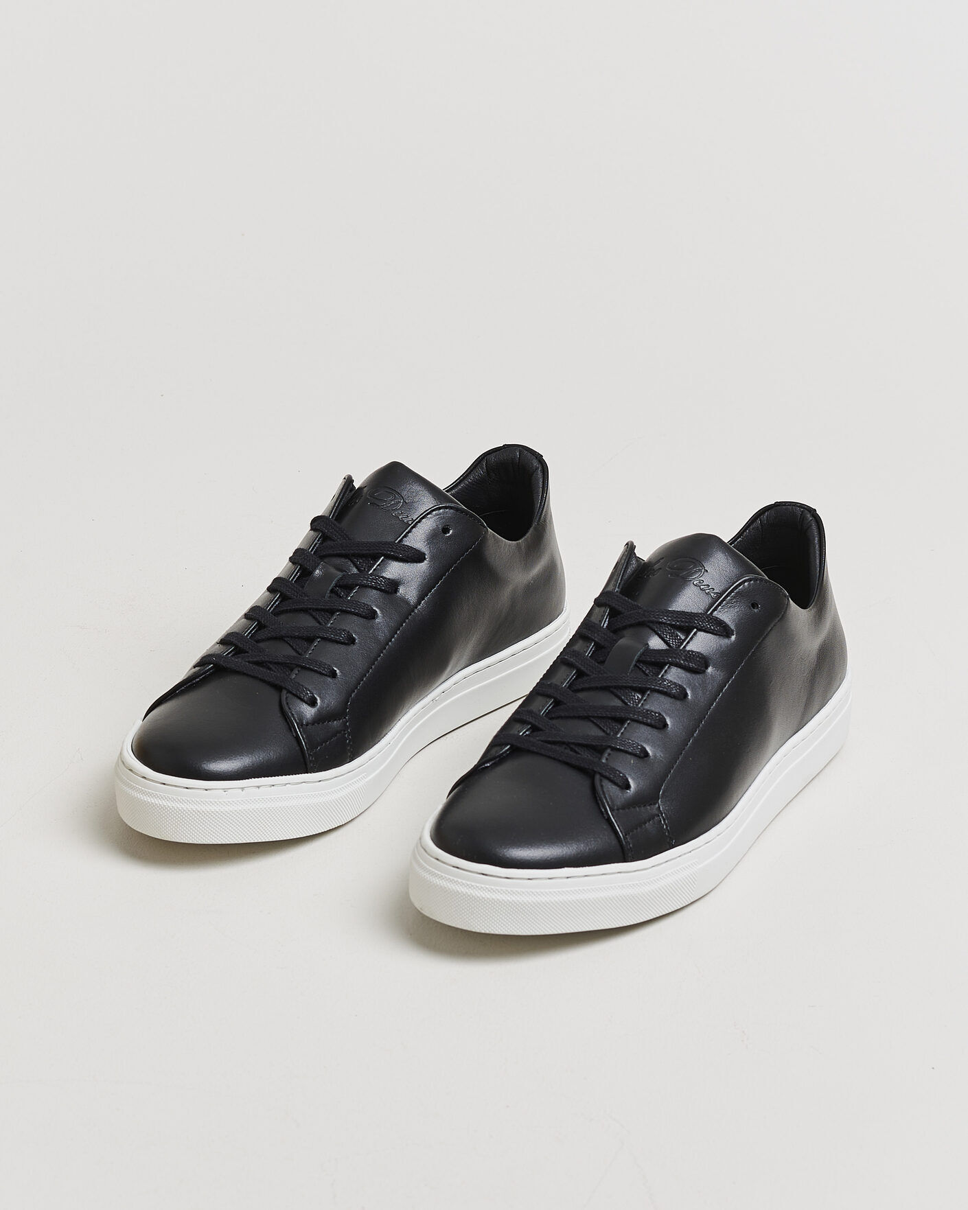 Les Deux Signature Leather Sneaker Black men 42 Sort