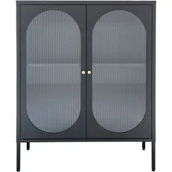 Vitrine DROP ADELAIDE (LBH 35x90x110 cm) - schwarz - LBH 35x90x110 cm