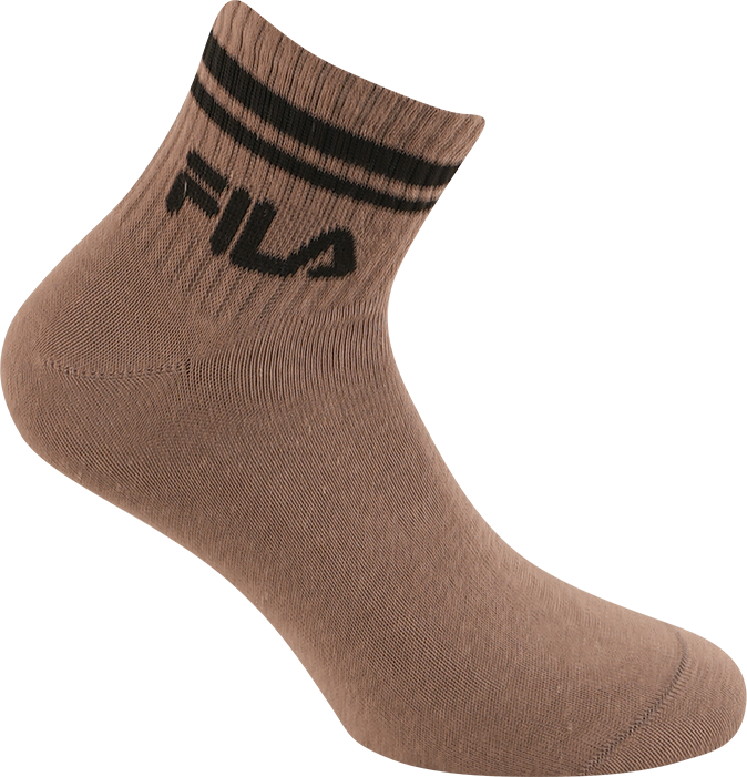 Kurzsocken FILA, Herren, Gr. 35-38, mocha mousse, Baumwollmischung, elastisch, Socken Kurzsocken, Cotton-Mix, Unisex, Kontraststreifen mocha mousse 35-38