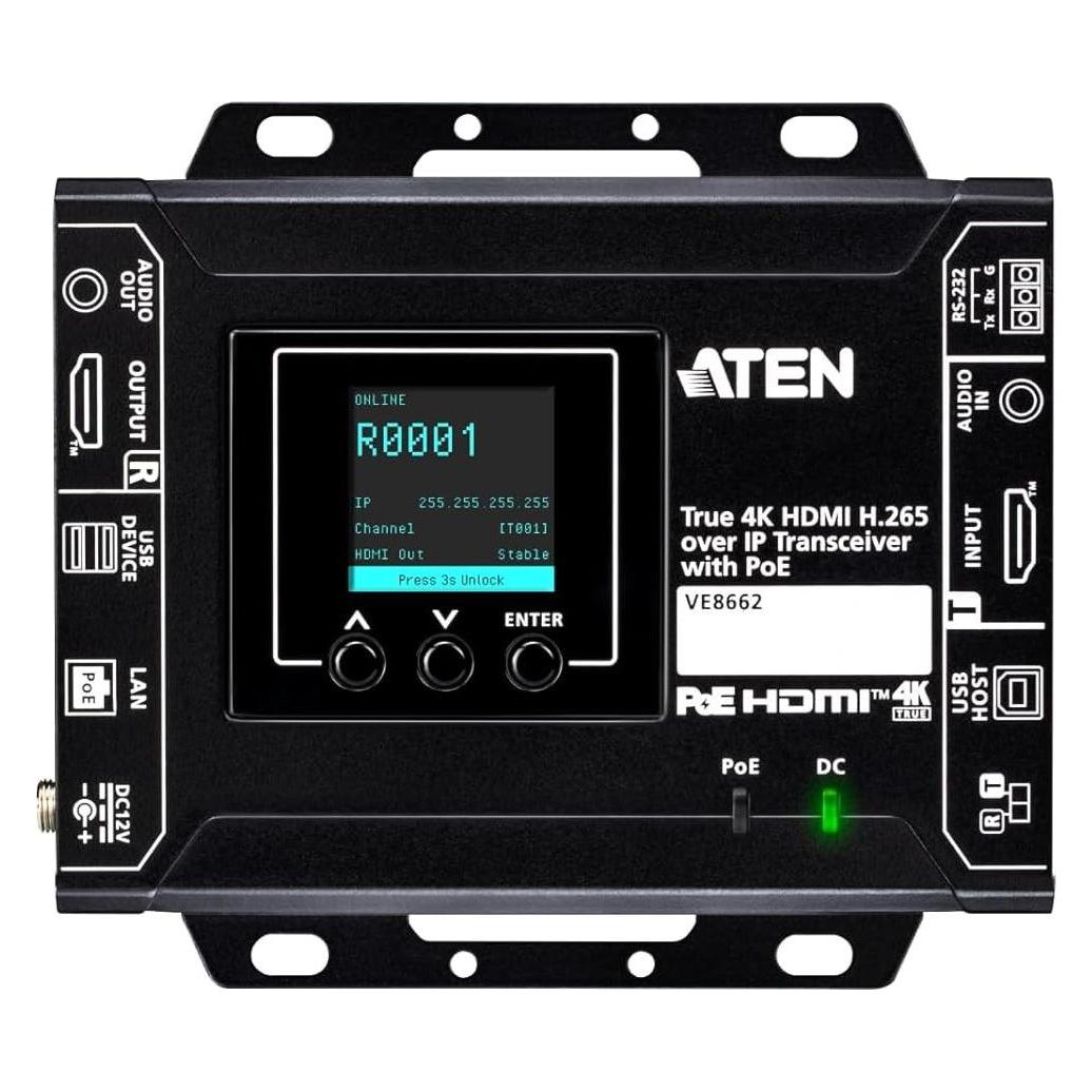 Aten VE8662 True 4K HDMI Over IP Transceiver (VE8662-AT-G)