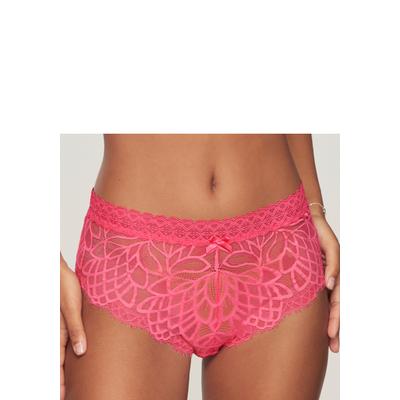 Slip LASCANA "Cara", Damen, Gr. 40/42, pink, Spitze, Obermaterial: 87% Polyamid, 13% Elasthan, körpernah, Unterhosen Slip, aus dezent transparenter Spitze, anteilig aus recyceltem Material
