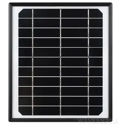 Waveshare Monokristallines Silizium-Solarpanel, Wasserfest, Gehärtetes Glas, Ständer, 5.5V, 6W