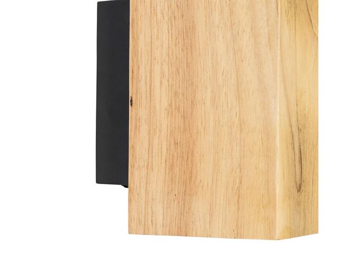 Applique murale rustique en bois carrée 2 lumières - Sandy