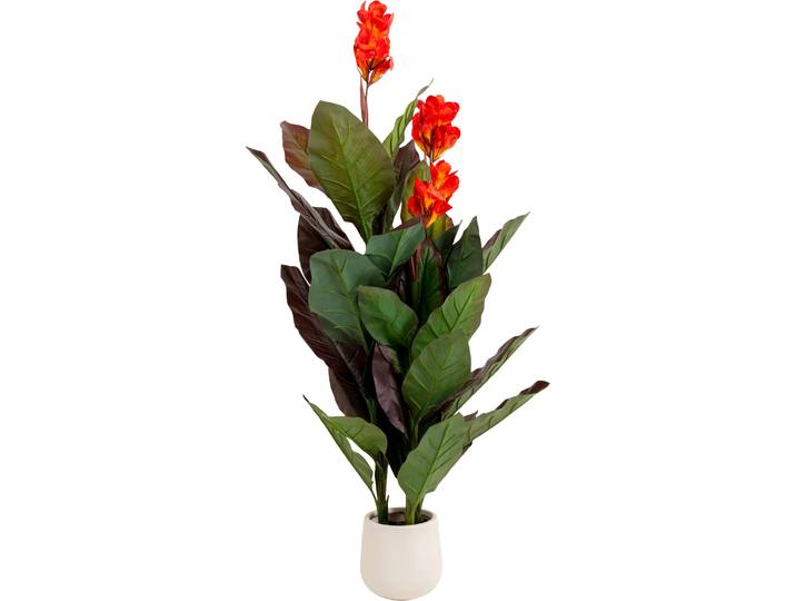 Künstliche Zimmerpflanze KARE DESIGN Deko-Pflanze Canna Lily , grün, B:55cm H:165cm L:55cm, Kunststoff, Polyester, Stahl, Kunstpflanzen, Künstliche Zimmerpflanze, 115 oder 165 cm Höhe