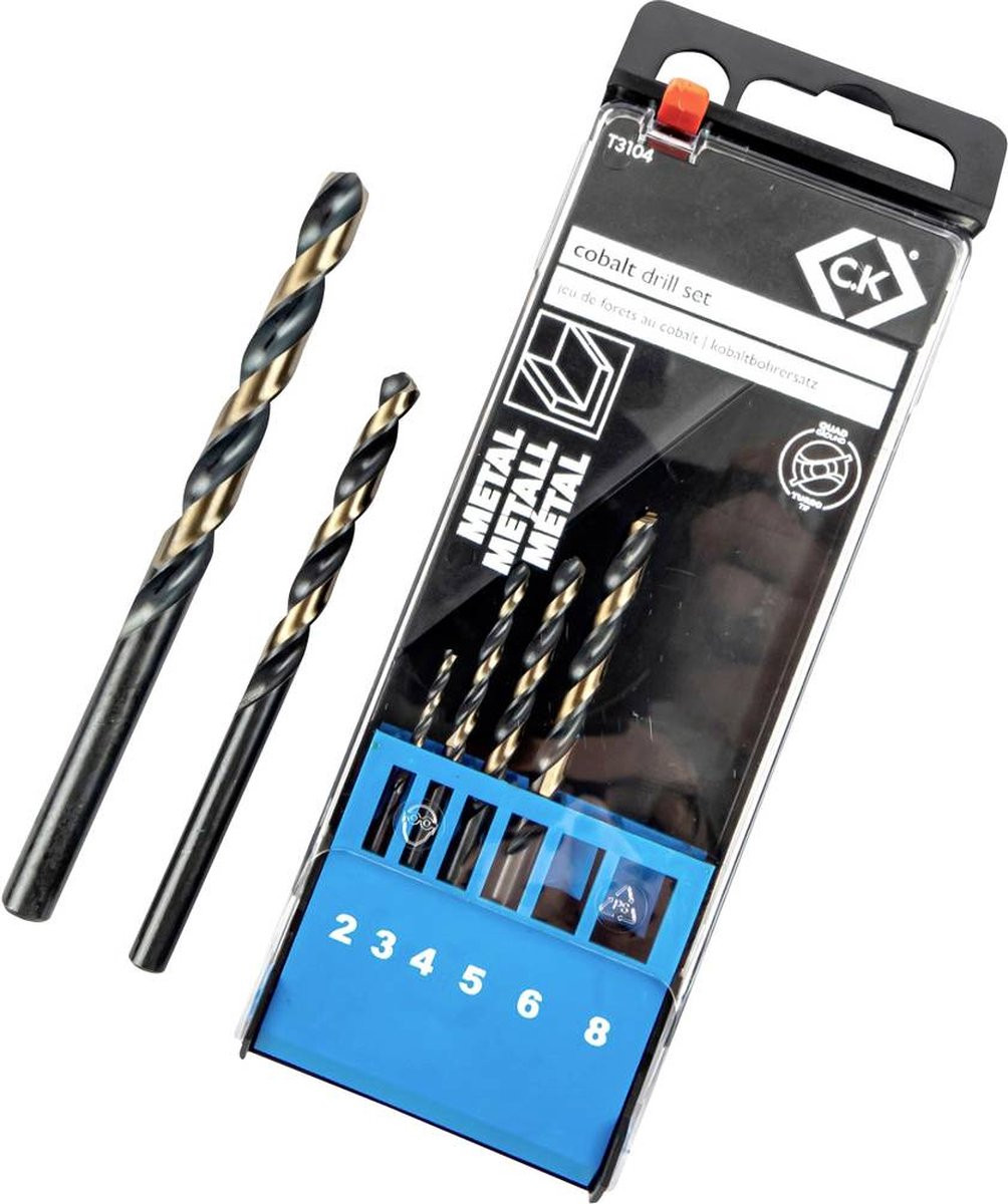 C.K T3104 Kobalt Split Point Boorset van 6 stuks