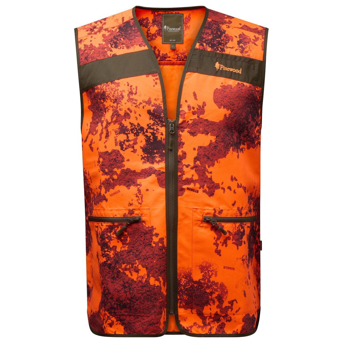 Pinewood Hunters Camou Vest strata blaze (986) S 1-56210986005