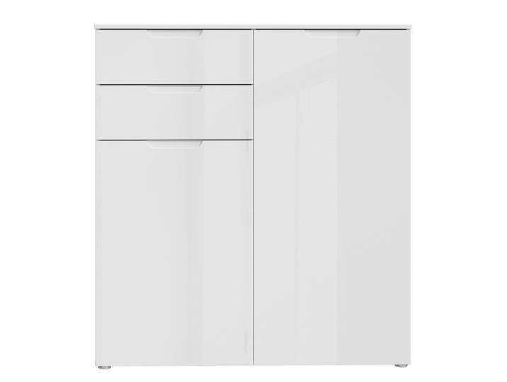 Commode à 2 portes 110 x 120 x 34cm Blanc